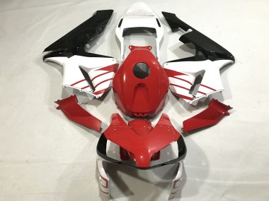 Carénages Moto Honda CBR600RR 2003-2004 - Blanc Rouge Noir Brillant