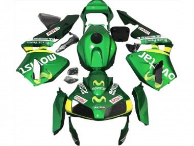 Carénages Moto Honda CBR600RR 2003-2004 - Vert Jaune MoviStar