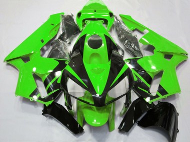 Carénages Moto Honda CBR600RR 2005-2006 - Vert Noir Brillant Design
