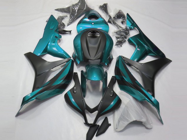 Carénages Moto Honda CBR600RR 2007-2008 - Bleu Clair Noir Mat