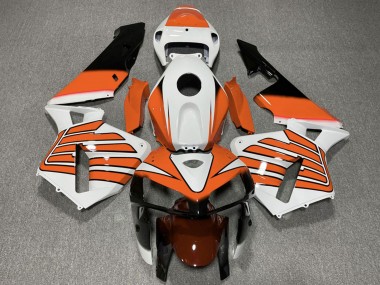 Carénages Moto Honda CBR600RR 2005-2006 - Blanc Orange Ailes