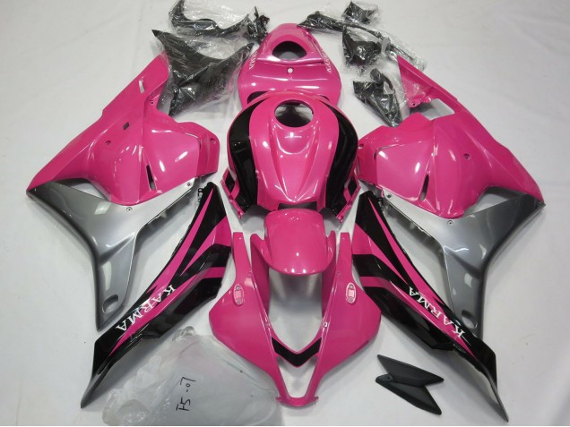 Carénages Moto Honda CBR600RR 2009-2012 - Argent Rose Noir Brillant OEM Style