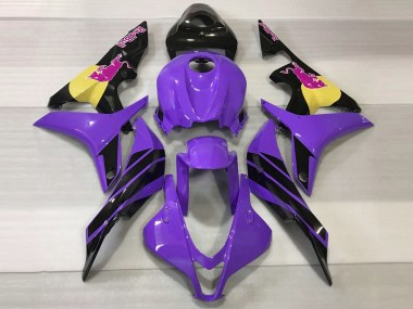 Carénages Moto Honda CBR600RR 2007-2008 - Violet Jaune Noir Brillant Rose Bull
