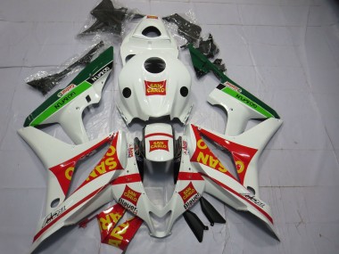 Carénages Moto Honda CBR600RR 2007-2008 - Blanc Rouge Vert Jaune San Carlo