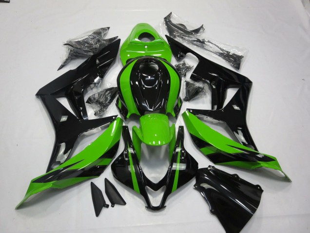 Carénages Moto Honda CBR600RR 2007-2008 - Vert Noir Brillant