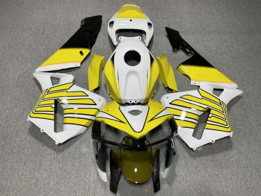 Carénages Moto Honda CBR600RR 2005-2006 - Jaune Blanc Ailes