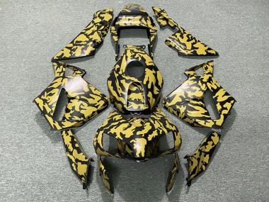 Carénages Moto Honda CBR600RR 2003-2004 - Jaune Noir Camouflage