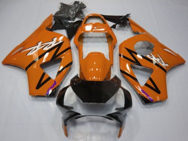 Carénages Moto Honda CBR954RR 2002-2003 - Orange Foncé Noir Brillant