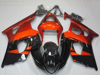 Carénages Moto Suzuki GSXR 1000 2003-2004 - Burnt Orange Noir Brillant