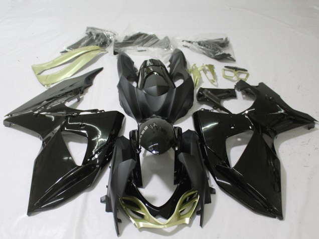 Carénages Moto Suzuki GSXR 1000 2009-2016 - Noir Brillant Argent