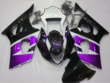 Carénages Moto Suzuki GSXR 1000 2003-2004 - Violet Blanc Noir Brillant