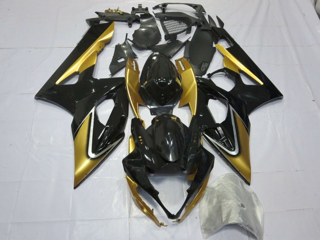 Carénages Moto Suzuki GSXR 1000 2005-2006 - Or Noir