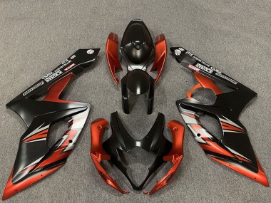Carénages Moto Suzuki GSXR 1000 2005-2006 - Noir Mat Orange