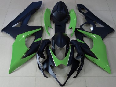 Carénages Moto Suzuki GSXR 1000 2005-2006 - Noir Mat Vert