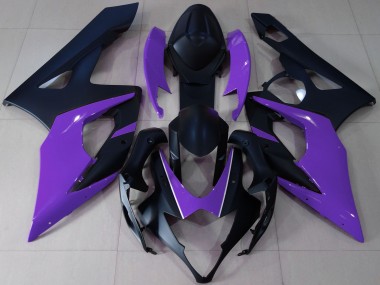Carénages Moto Suzuki GSXR 1000 2005-2006 - Noir Mat Violet