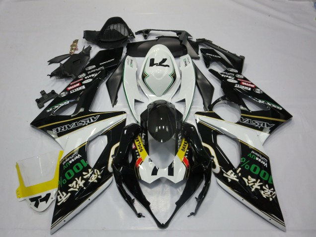 Carénages Moto Suzuki GSXR 1000 2005-2006 - Blanc Noir Jaune Rouge Vert RockStar