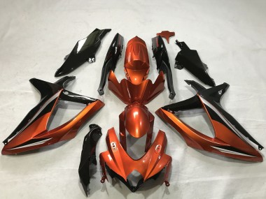 Carénages Moto Suzuki GSXR 600 / GSXR 750 2008-2010 - Burnt Orange Noir Brillant