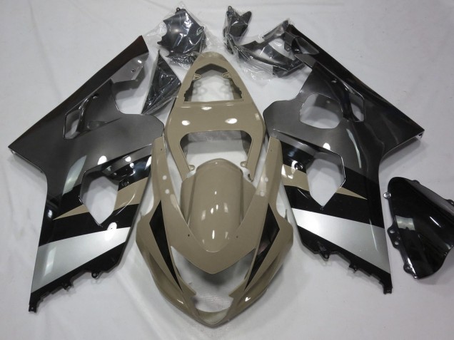 Carénages Moto Suzuki GSXR 600 / GSXR 750 2004-2005 - Bronzage du Désert Argent Noir