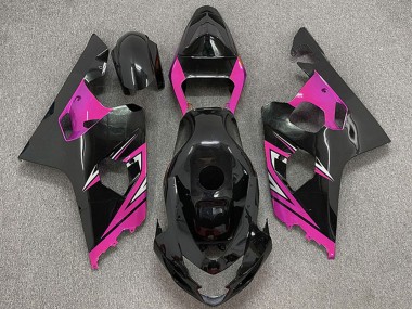 Carénages Moto Suzuki GSXR 600 / GSXR 750 2004-2005 - Noir Brillant Rose