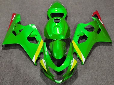 Carénages Moto Suzuki GSXR 600 / GSXR 750 2004-2005 - Vert Jaune Blanc