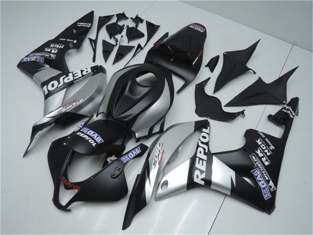 Carénages Moto Honda CBR600RR 2007-2008 - Noir Mat Argent Gris Repsol