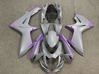 Carénages Moto Suzuki GSXR 600 / GSXR 750 2011-2024 - Nardo Gris Mat Violet Accents