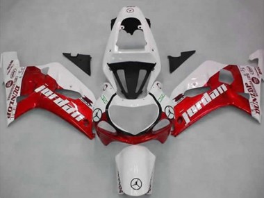 Carénages Moto Suzuki GSXR 600 / GSXR 750 2001-2003 - Blanc Rouge Jordan Dunlop