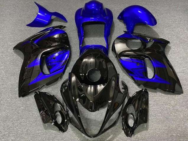 Carénages Moto Suzuki GSXR 1300 2008-2020 - Noir Brillant Bleu Profond