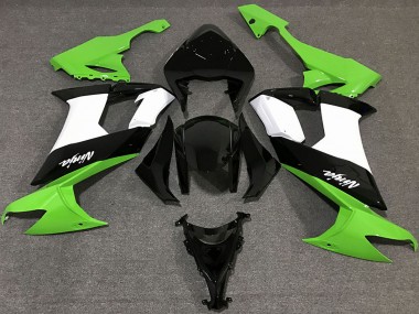 Carénages Moto Kawasaki ZX10R 2008-2010 - Vert Blanc Noir