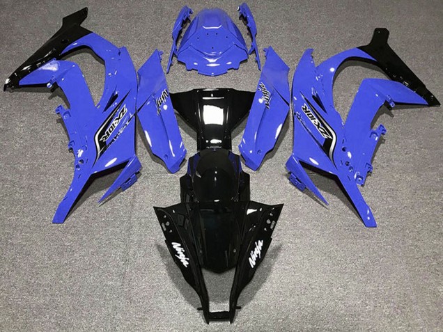 Carénages Moto Kawasaki ZX10R 2011-2015 - Bleu Noir Brillant