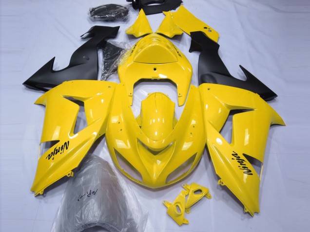 Carénages Moto Kawasaki ZX10R 2006-2007 - Jaune Noir