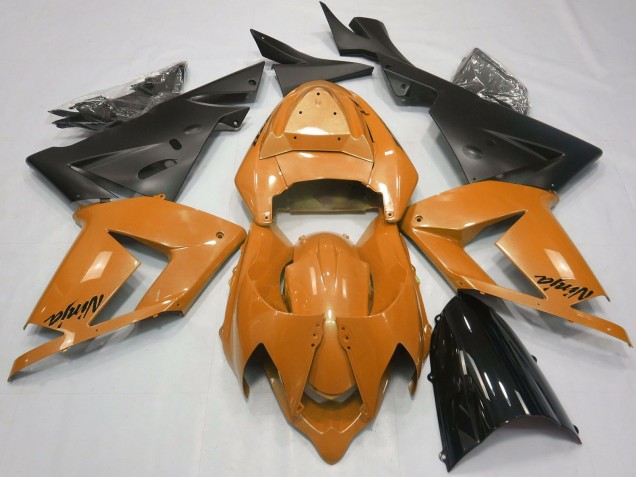 Carénages Moto Kawasaki ZX10R 2004-2005 - Orange Perle Noir