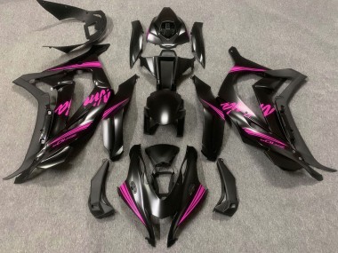 Carénages Moto Kawasaki ZX10R 2016-2020 - Noir Mat Rose Ninja