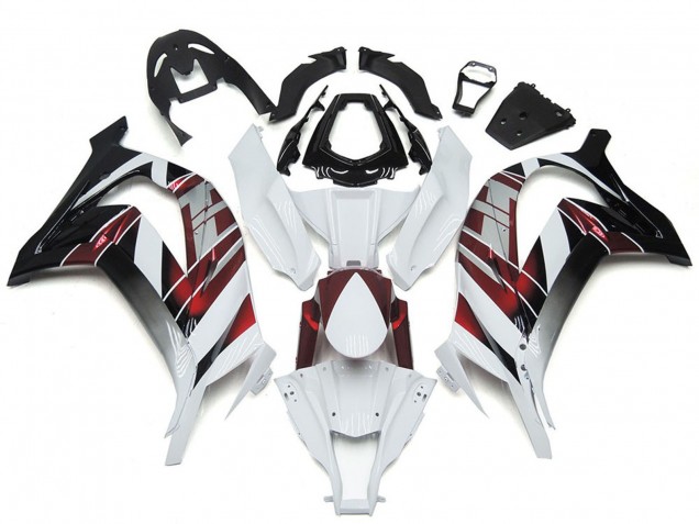 Carénages Moto Kawasaki ZX10R 2016-2020 - Blanc Rouge Noir