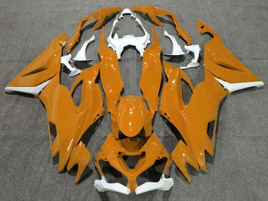 Carénages Moto Kawasaki ZX6R 2019-2022 - Blanc Orange