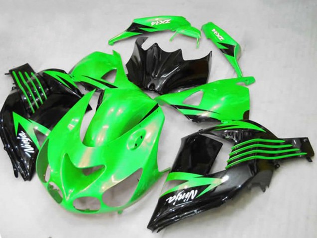 Carénages Moto Kawasaki ZX14R 2012-2024 - Vert Noir Brillant Blanc Ninja