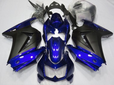 Carénages Moto Kawasaki Ninja 250 2008-2012 - Bleu Noir Mat