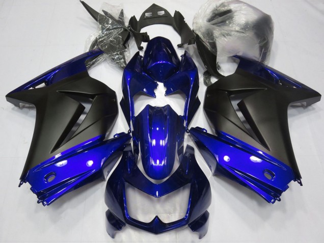 Carénages Moto Kawasaki Ninja 250 2008-2012 - Bleu Noir Mat
