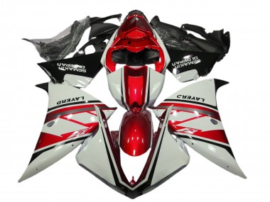 Carénages Moto Yamaha R1 2012-2014 - Blanc Rouge Noir Layerd Semakin Didepan