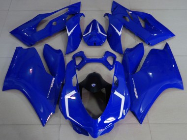 Carénages Moto Ducati 1199 2011-2014 - Bleu Brillant Blanc