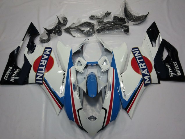 Carénages Moto Ducati 1199 2011-2014 - Blanc Bleu Clair Rouge Noir Martini