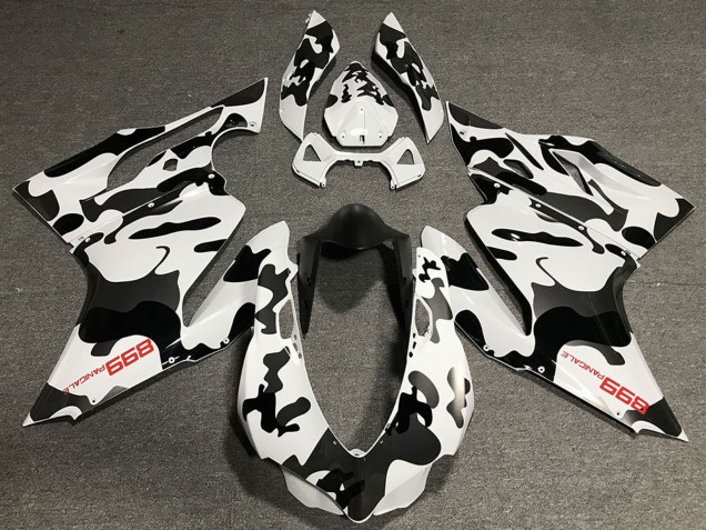 Carénages Moto Ducati 899 2011-2014 - Blanc Noir Camouflage