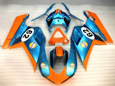 Carénages Moto Ducati 848 1098 1198 2007-2014 - Orange Bleu Gulf 62