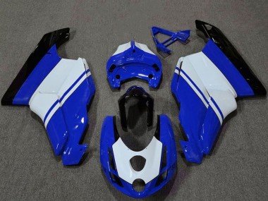Carénages Moto Ducati 749 999 2003-2004 - Blanc Bleu Noir Brillant