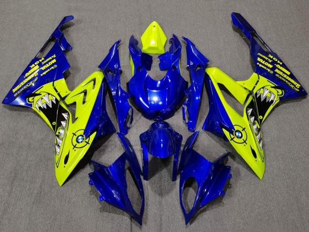 Carénages Moto BMW S1000RR 2009-2014 - Jaune Bleu Requin
