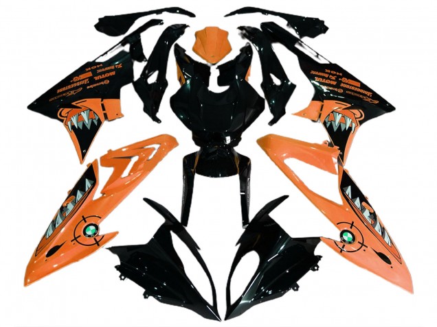 Carénages Moto BMW S1000RR 2015-2016 - Orange Noir Brillant Requin