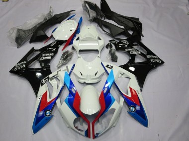Kit Carénages Moto BMW S1000RR 2009-2014 - Blanc Rouge Bleu Noir Brillant