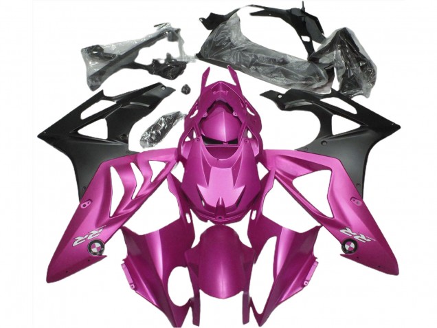 Carénages Moto BMW S1000RR 2009-2014 - Rose Vif Noir Mat