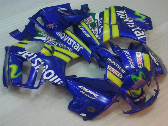 Carénages Moto Honda CBR600 F3 1995-1996 - Bleu Vert Jaune MoviStar Rouge Castrol