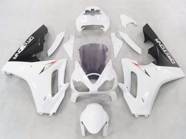 Carénages Moto Triumph Daytona 675 2006-2008 - Blanc Noir Brillant